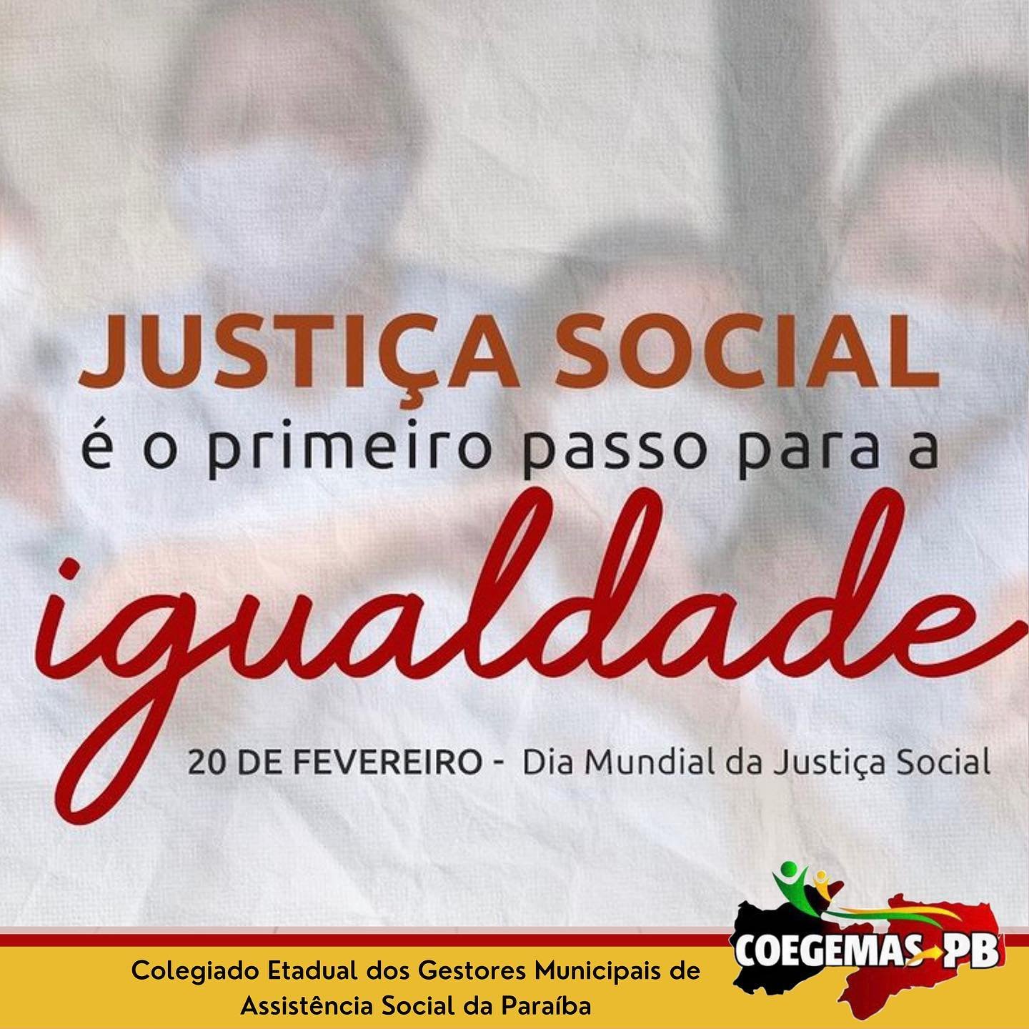 Dia Mundial Da Justiça Social Coegemas Pb 0979